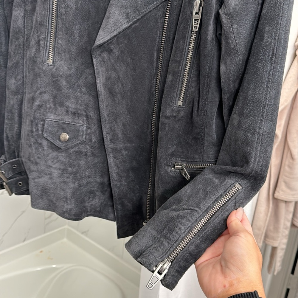 Gray / Black Suede Jacket - image 4